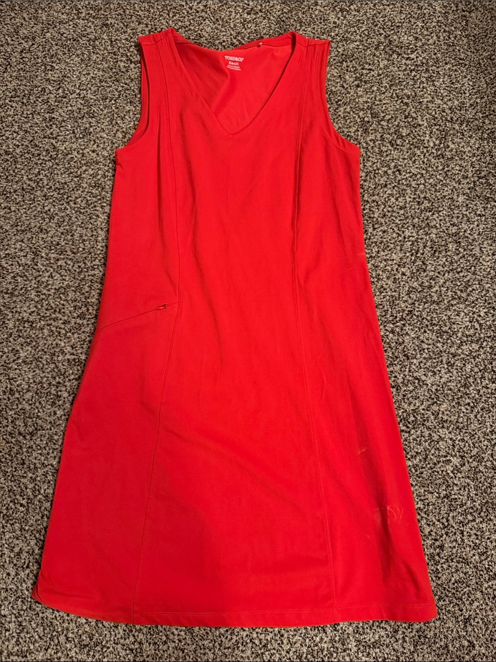 Toad&Co Red Sleeveless Midi Dress